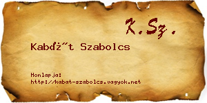 Kabát Szabolcs névjegykártya